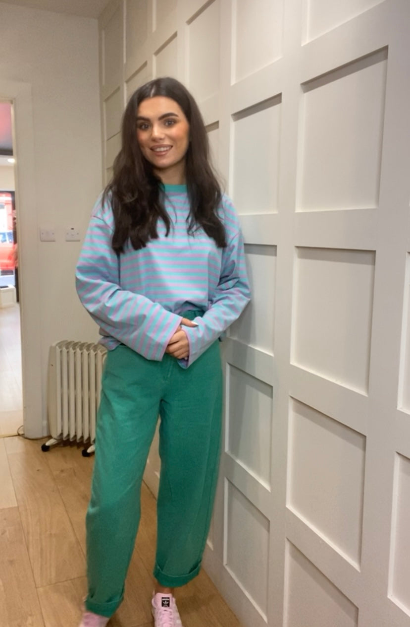 Faye striped mint Top