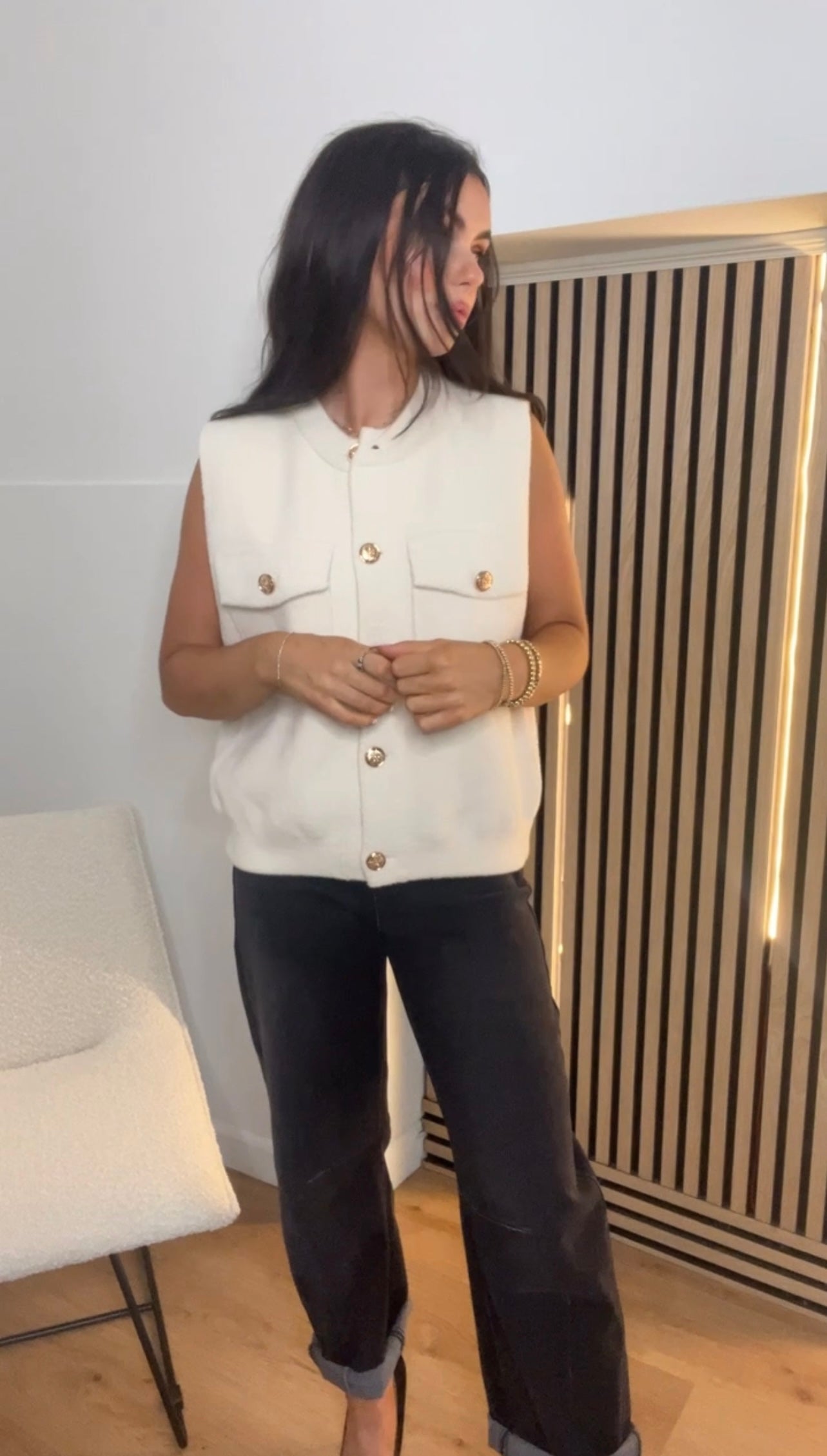 Duffy sleeveless cardigan
