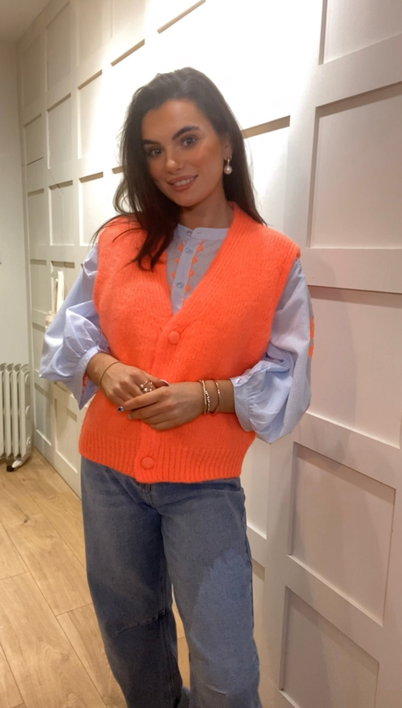 Tessa vibrant Orange knit