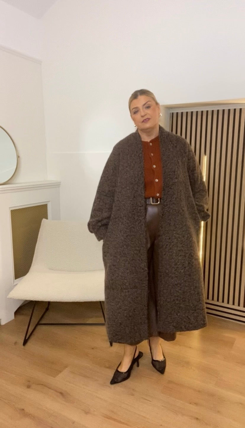 Tilly Chocolate Longline Coat