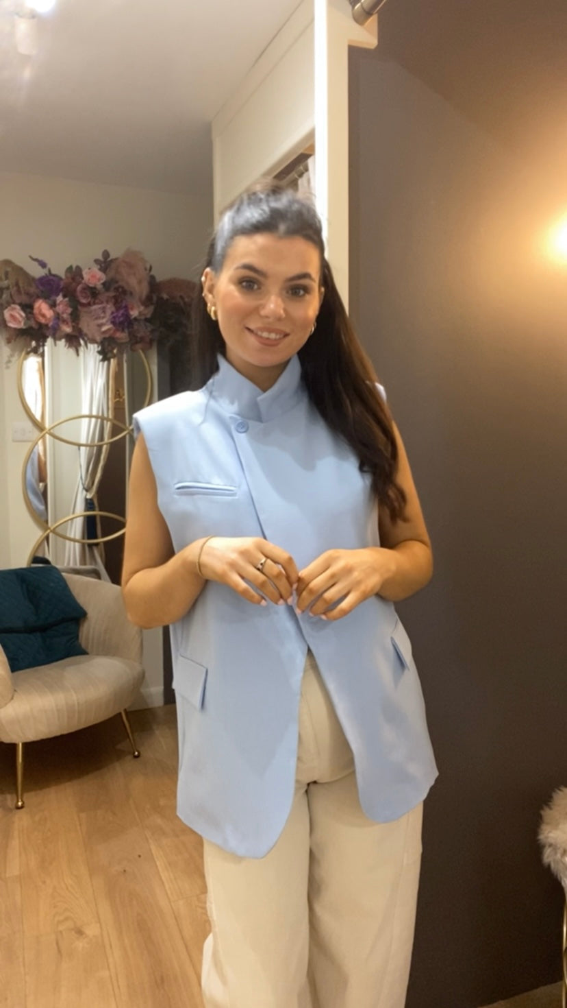 Meg Blue waistcoat