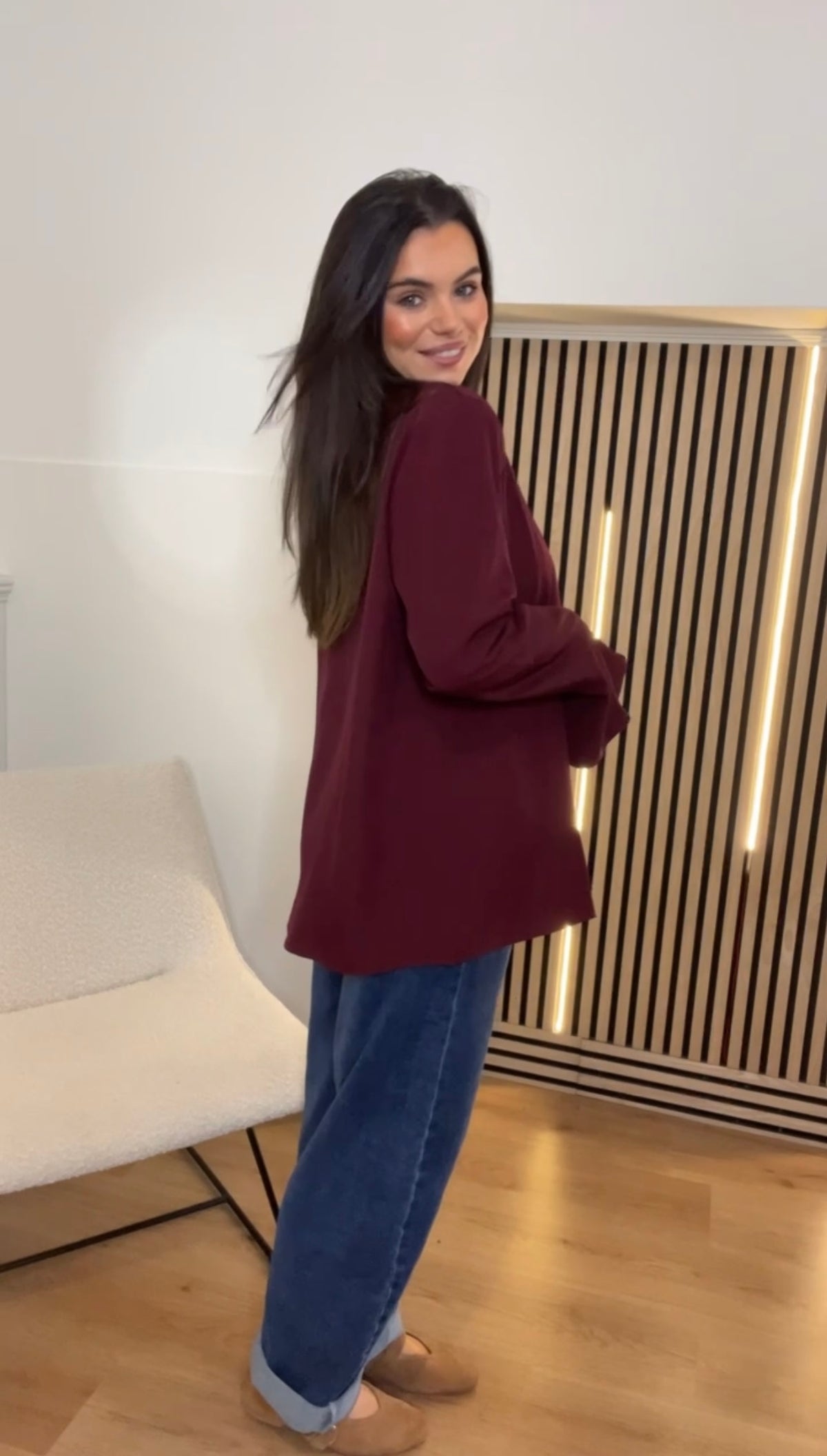 Cassie- Burgundy Blazer
