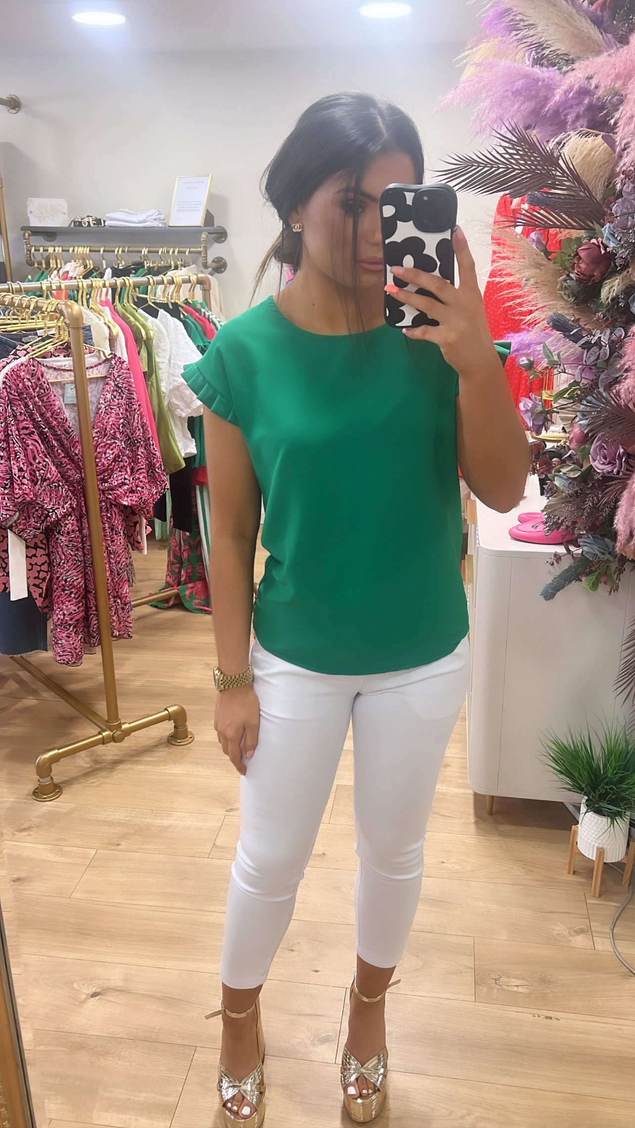 Luna Green Top