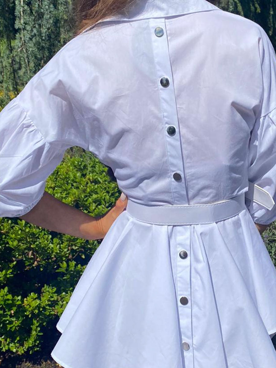 Belted Peplum Shirt