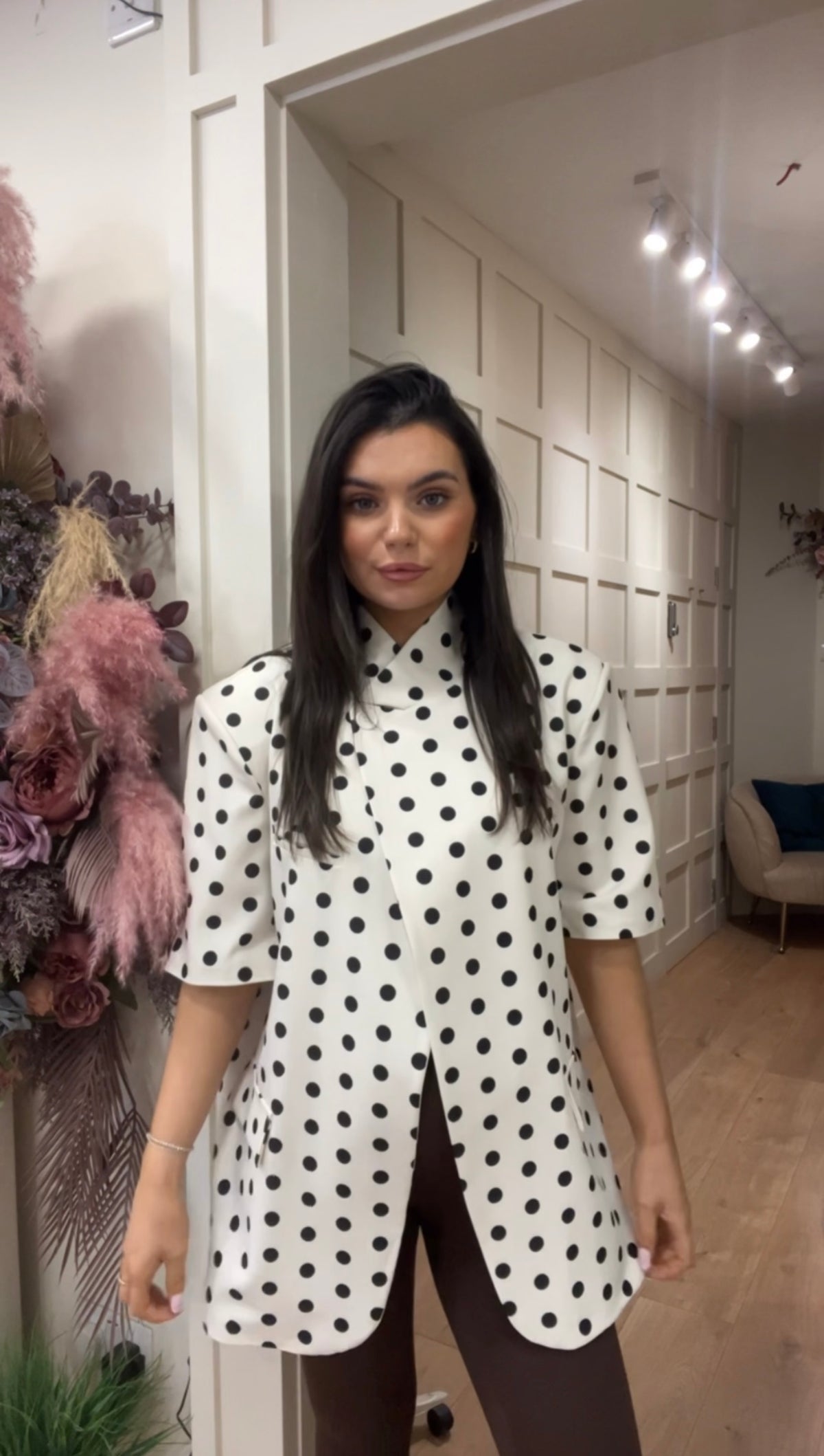 Libby cream polka jacket