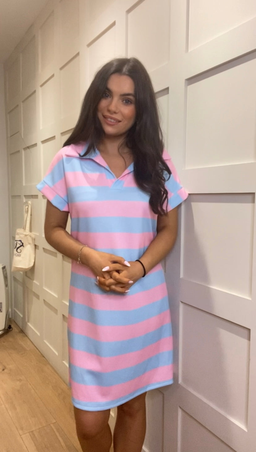 Mina pink & blue Dress