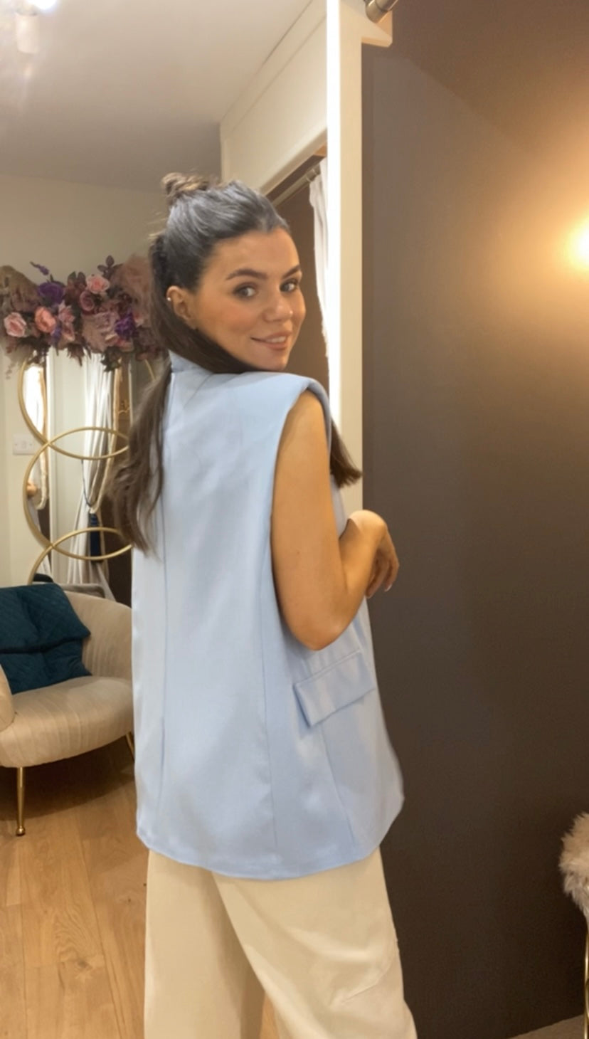 Meg Blue waistcoat