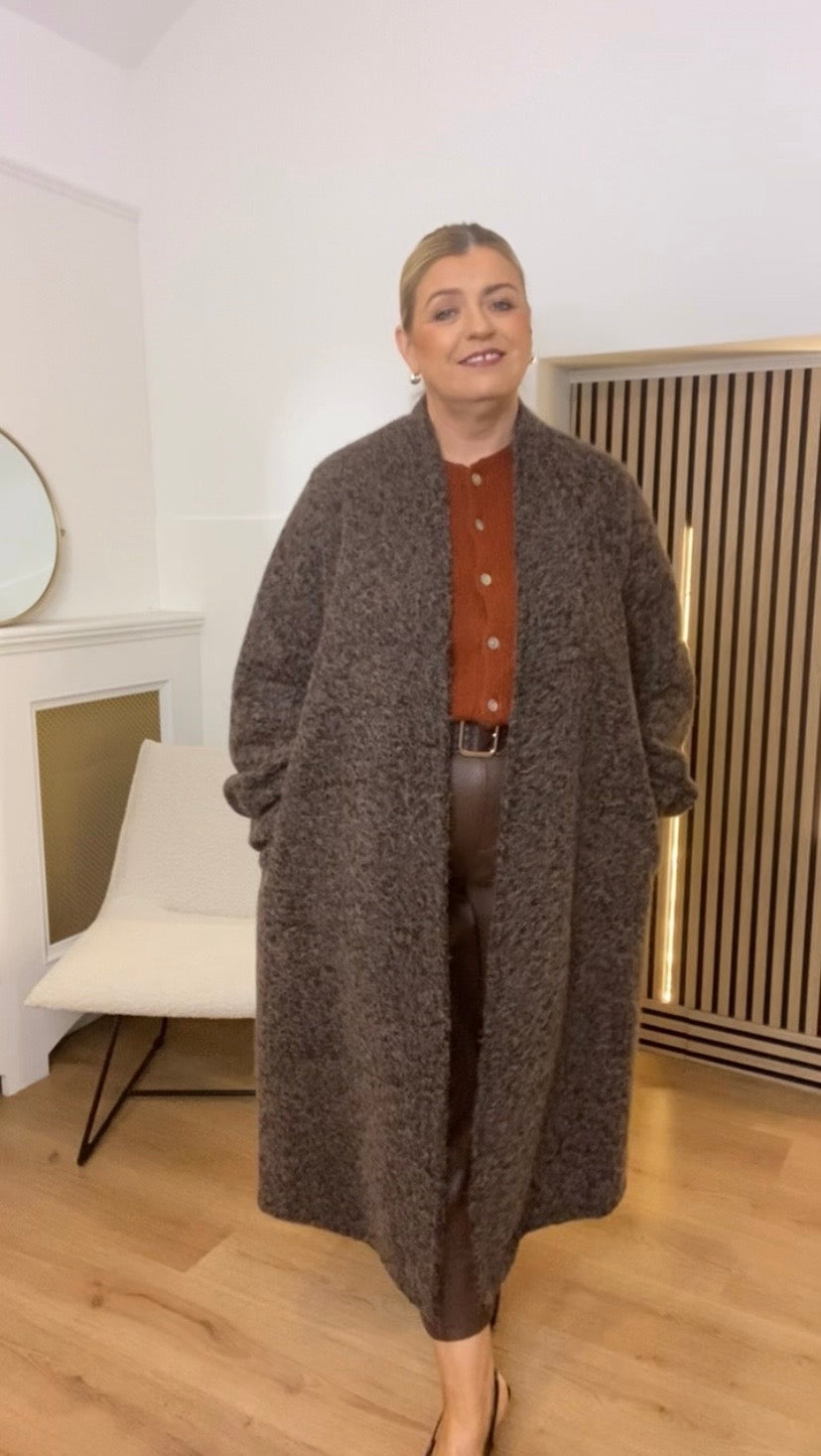 Tilly Chocolate Longline Coat