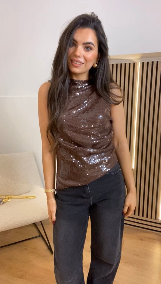Tara Sequins Top