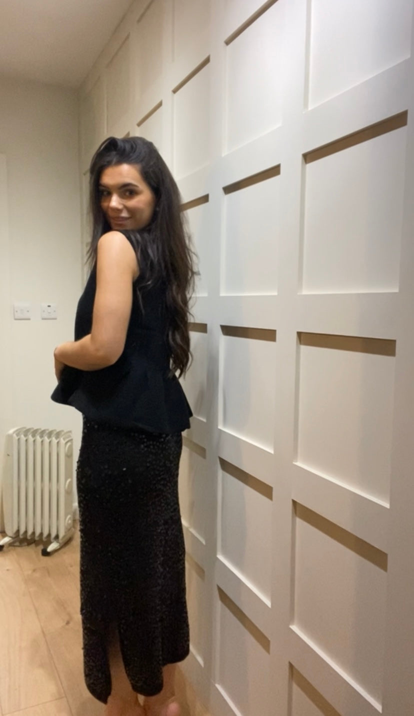 Kara Black sequin Skirt