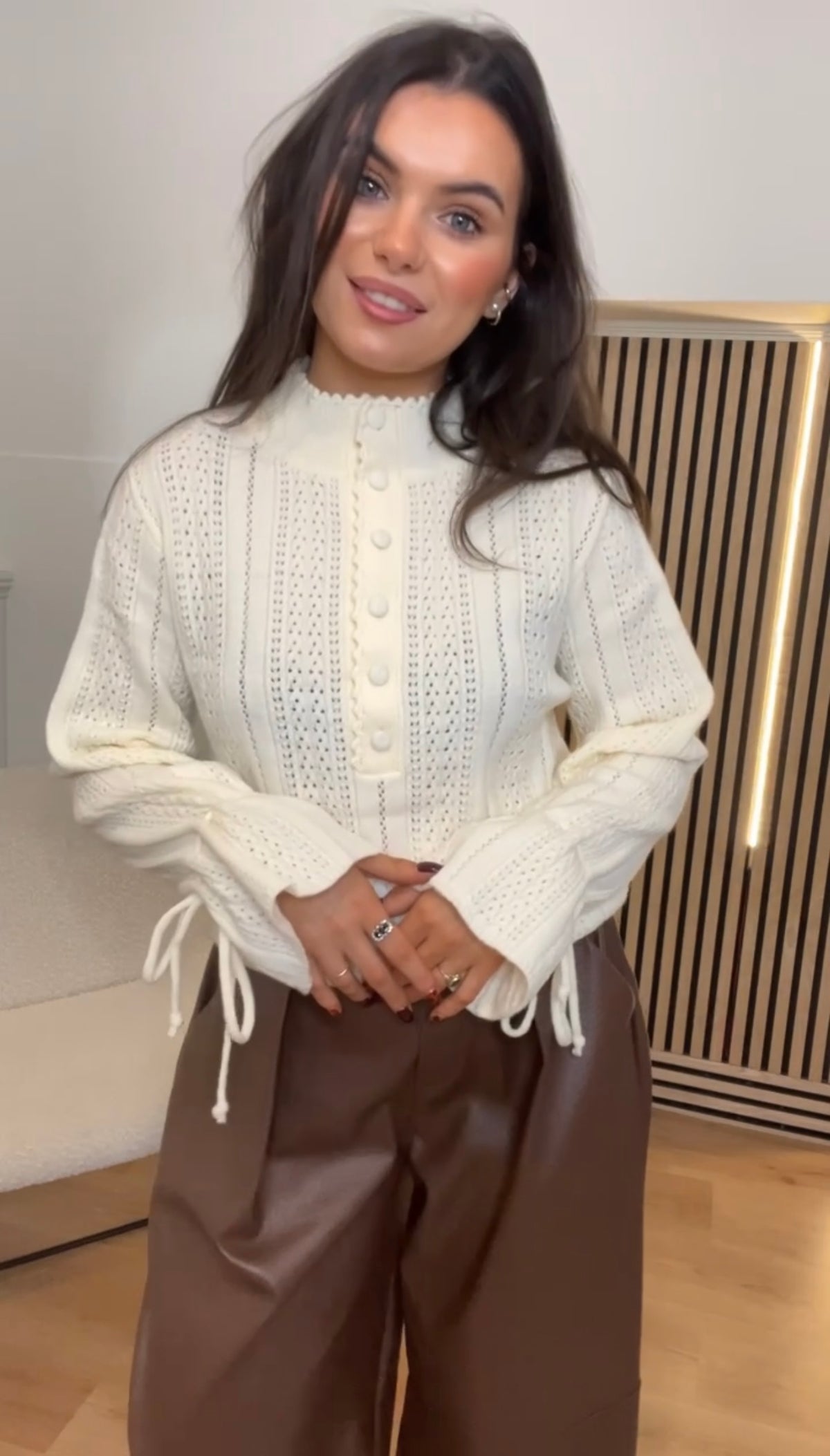 Leona- Cream cable knit jumper