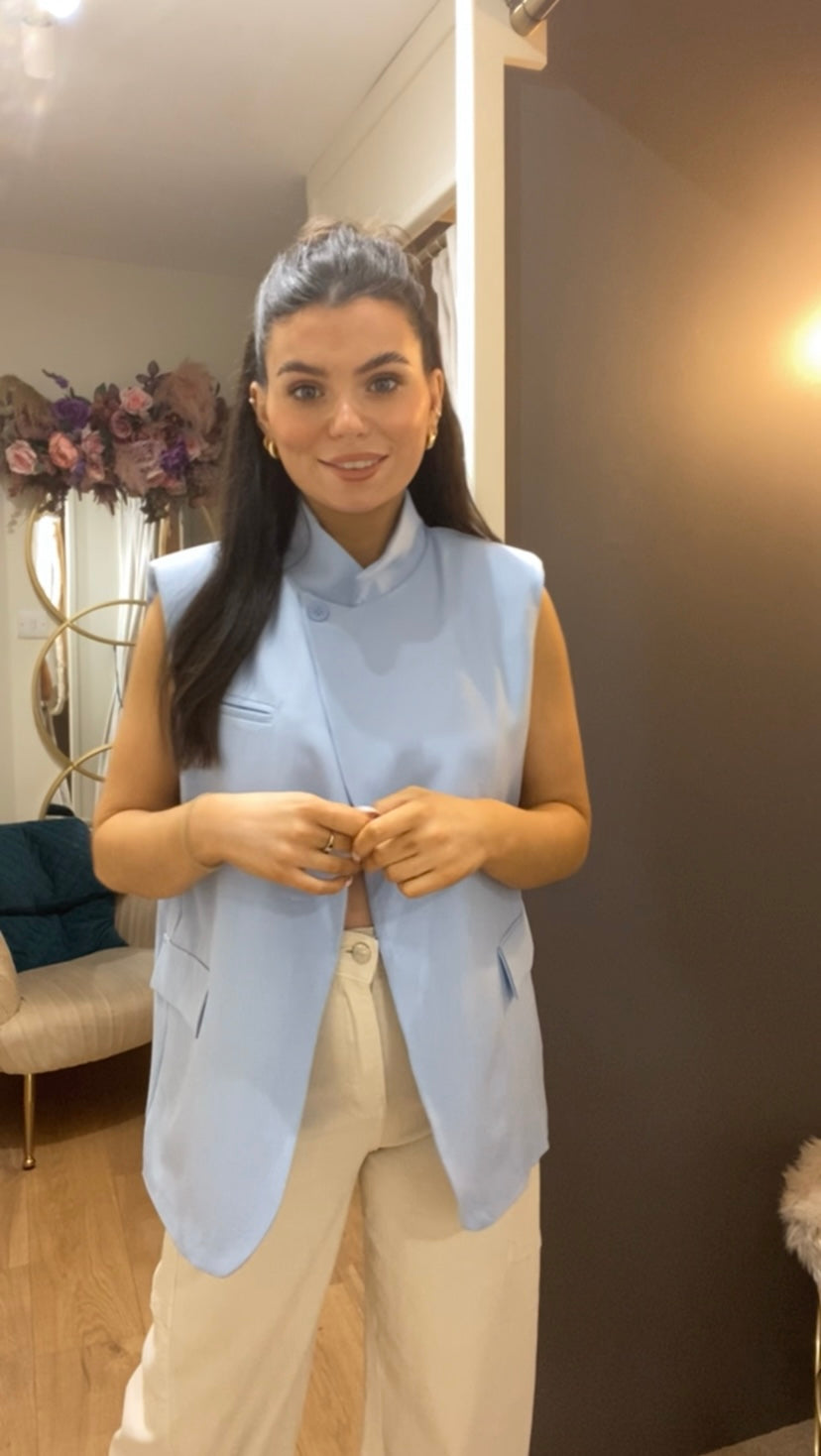 Meg Blue waistcoat