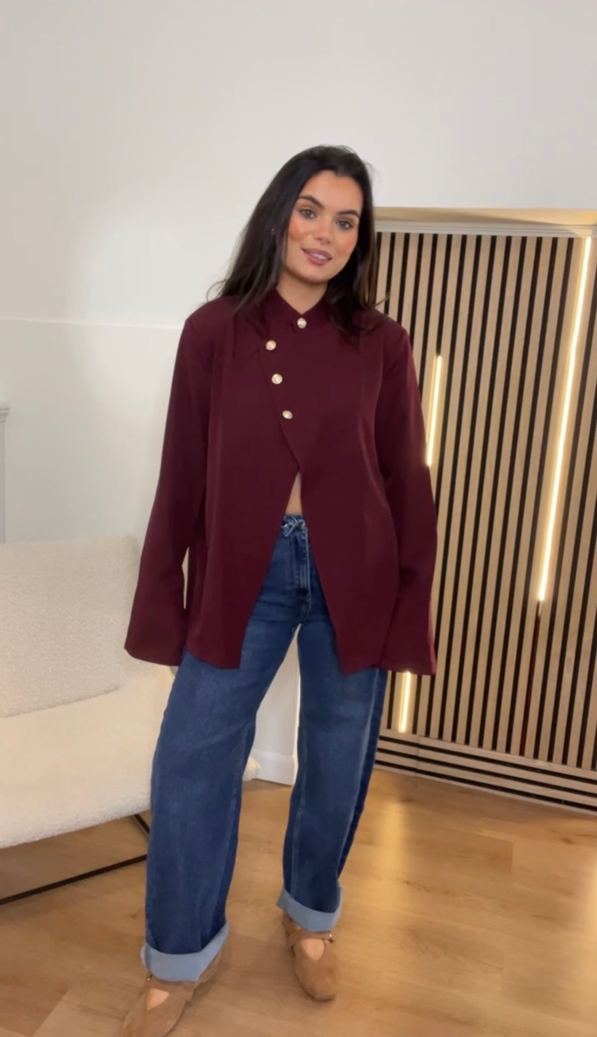 Cassie- Burgundy Blazer