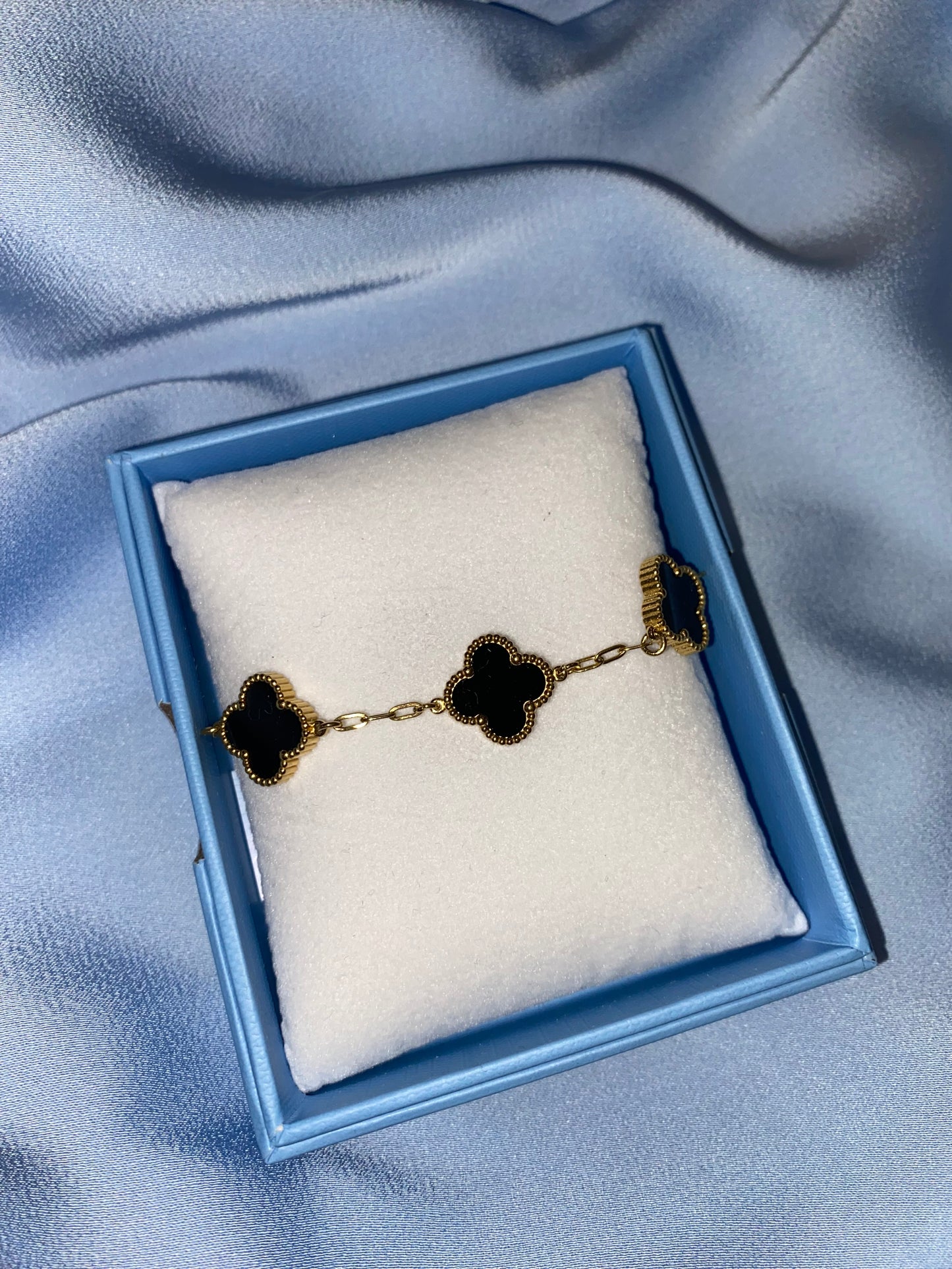 Black clover gold bracelet