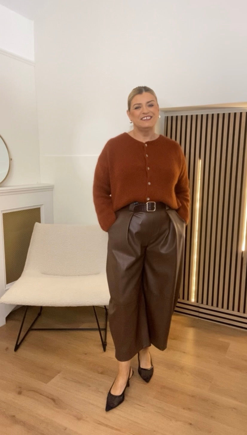 Jayden Brown PU Culottes