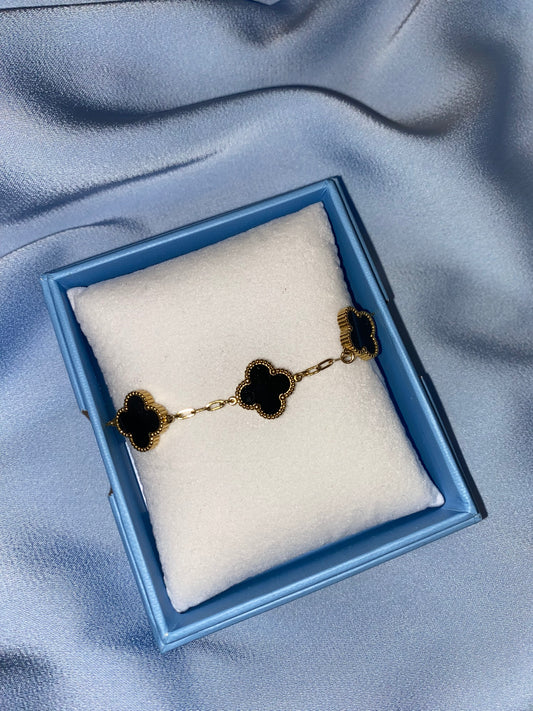 Black clover gold bracelet