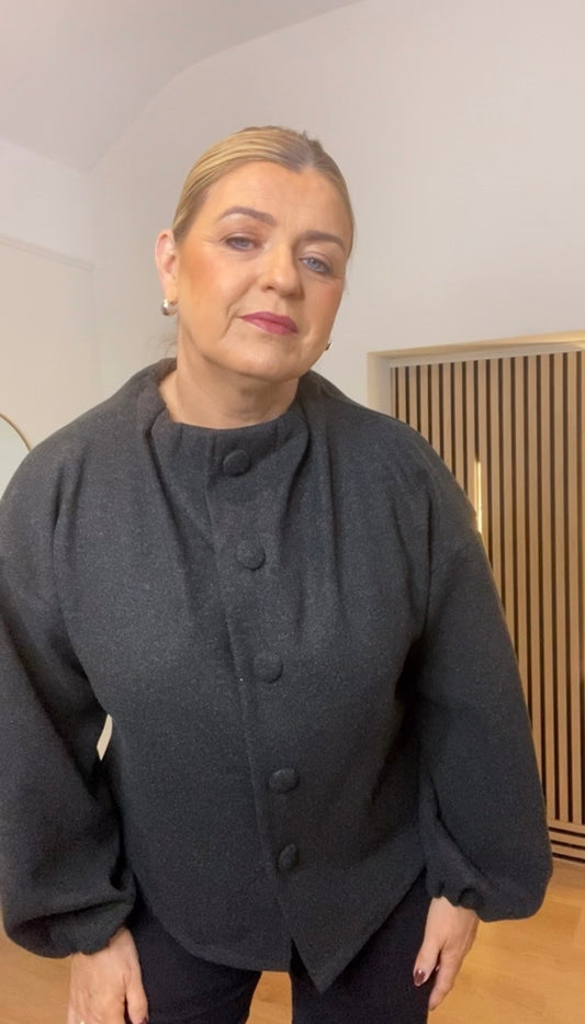 Connie Charcoal Felt Top