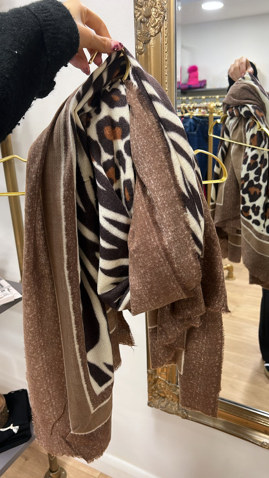 Mika Brown Scarf