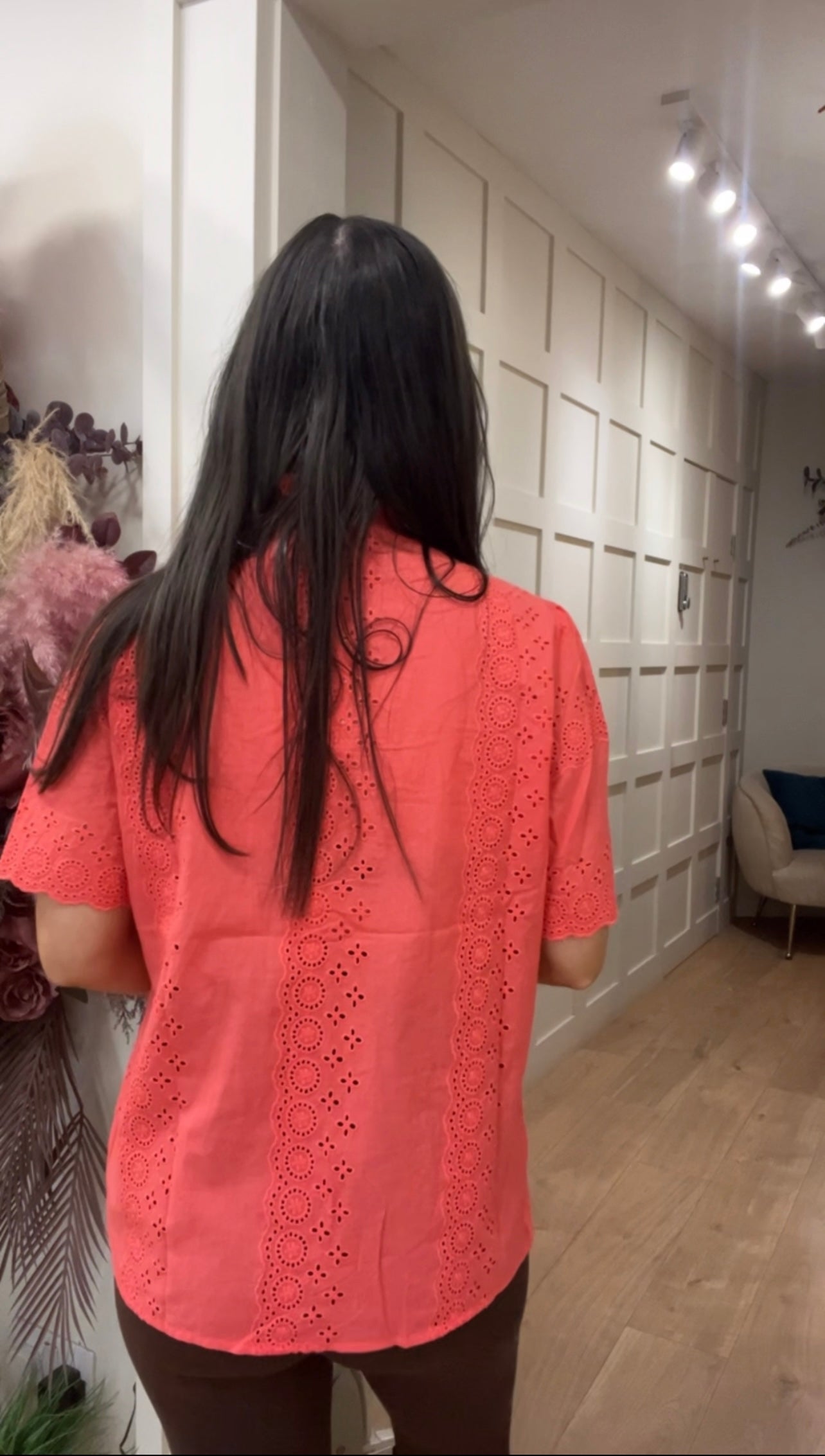 Sally Coral Blouse