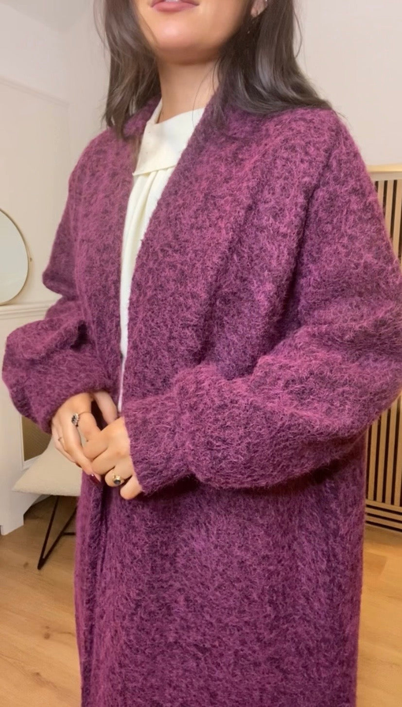 Tilly Burgundy Longline Coat