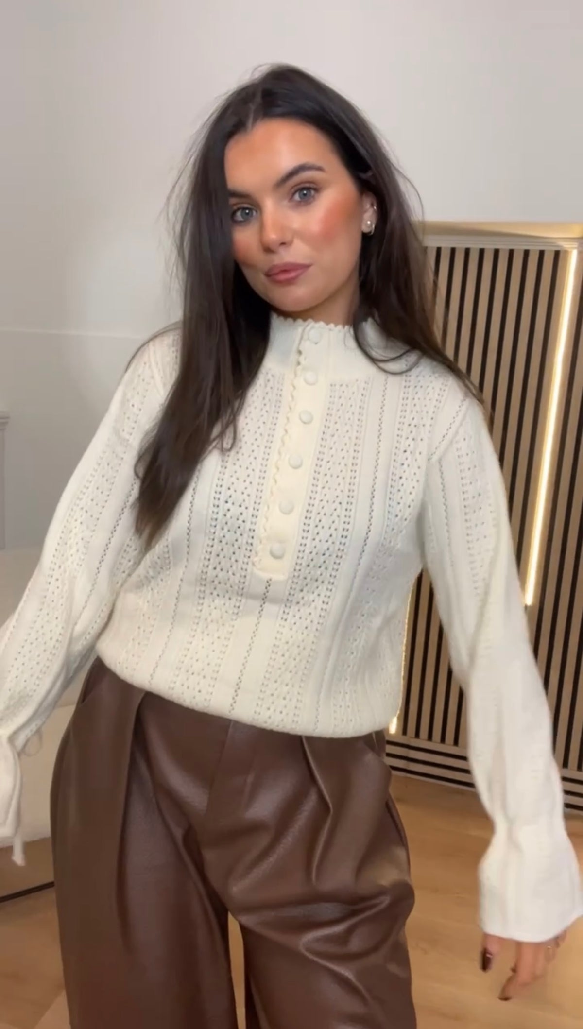 Leona- Cream cable knit jumper