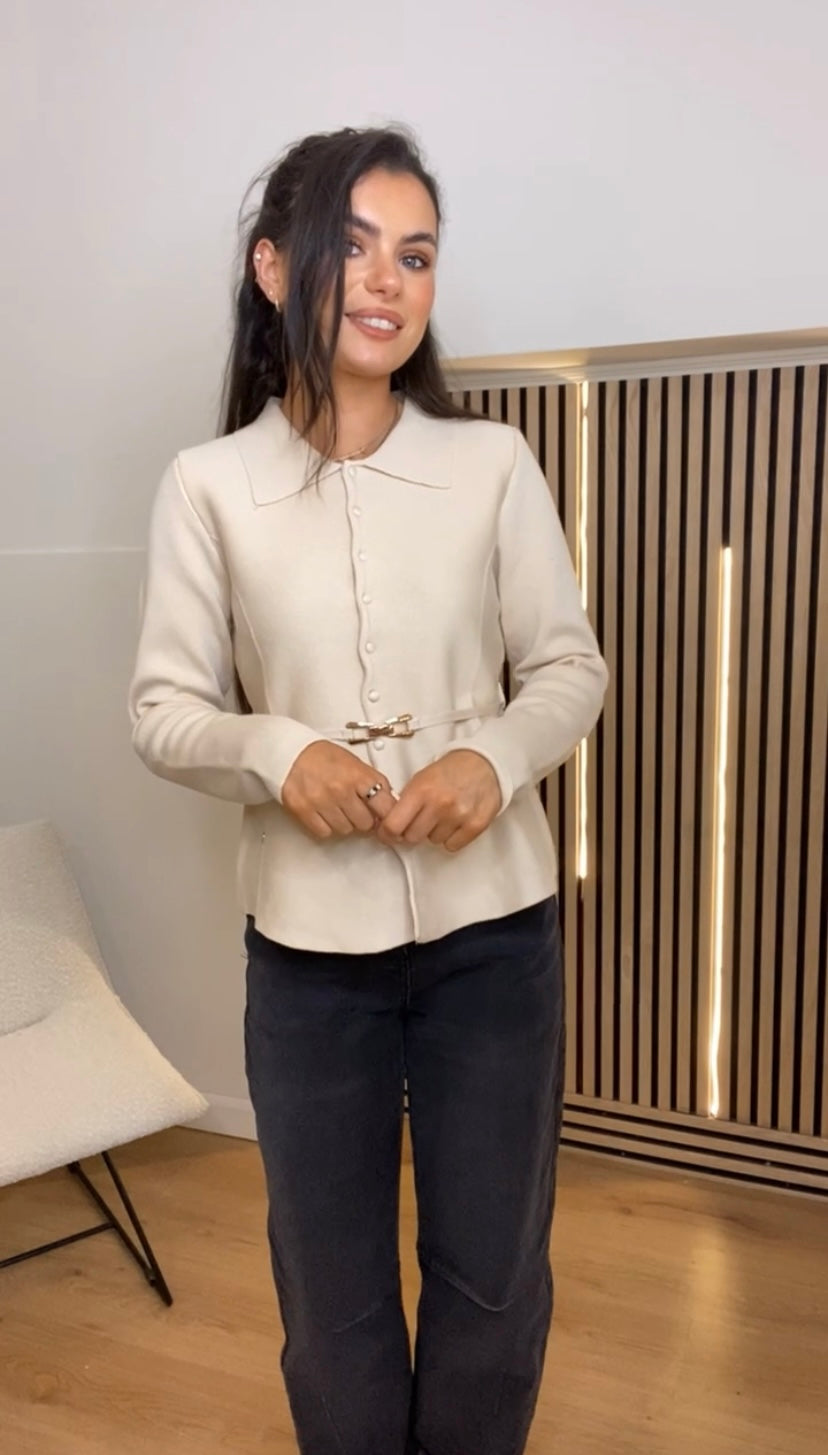 Maya belted cardigan