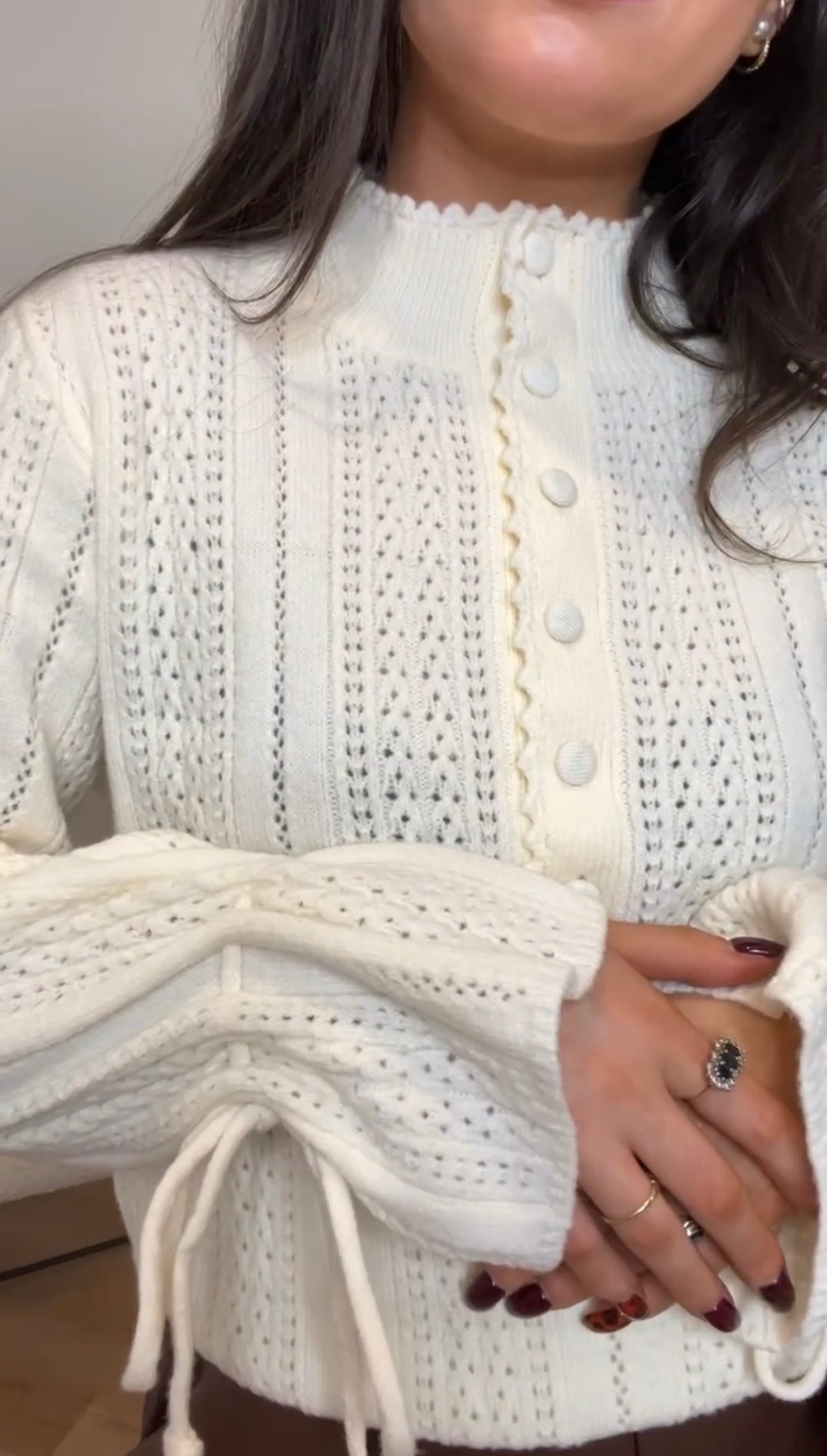 Leona- Cream cable knit jumper