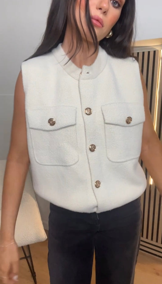 Duffy sleeveless cardigan