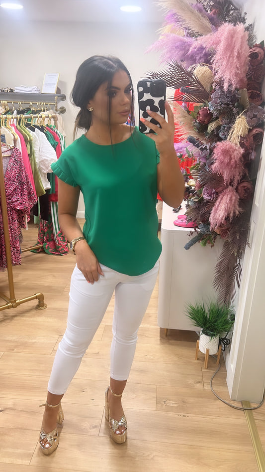 Luna Green Top