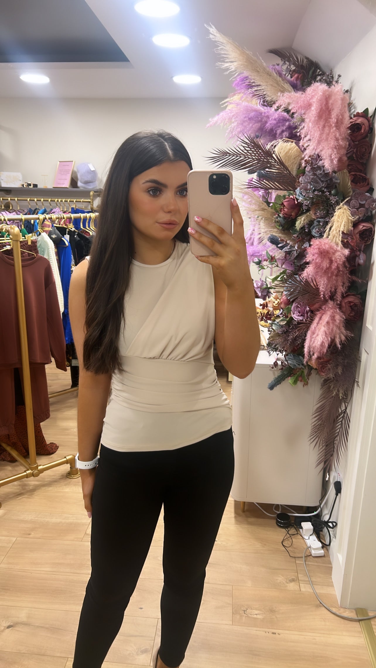 Alexa Beige Top