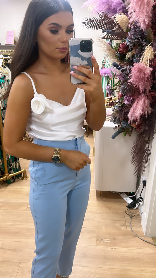 Milly white rosette Cami
