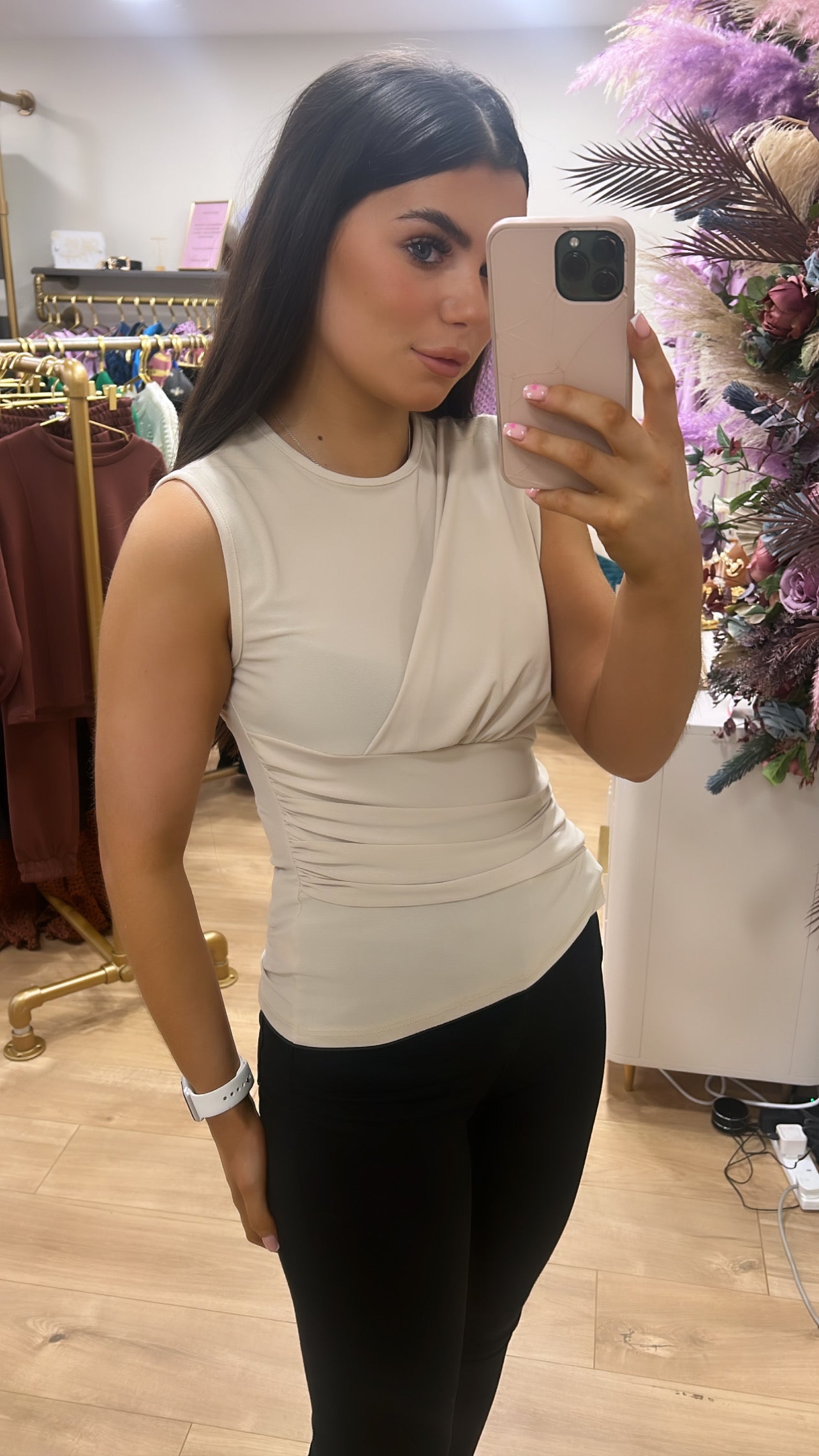 Alexa Beige Top